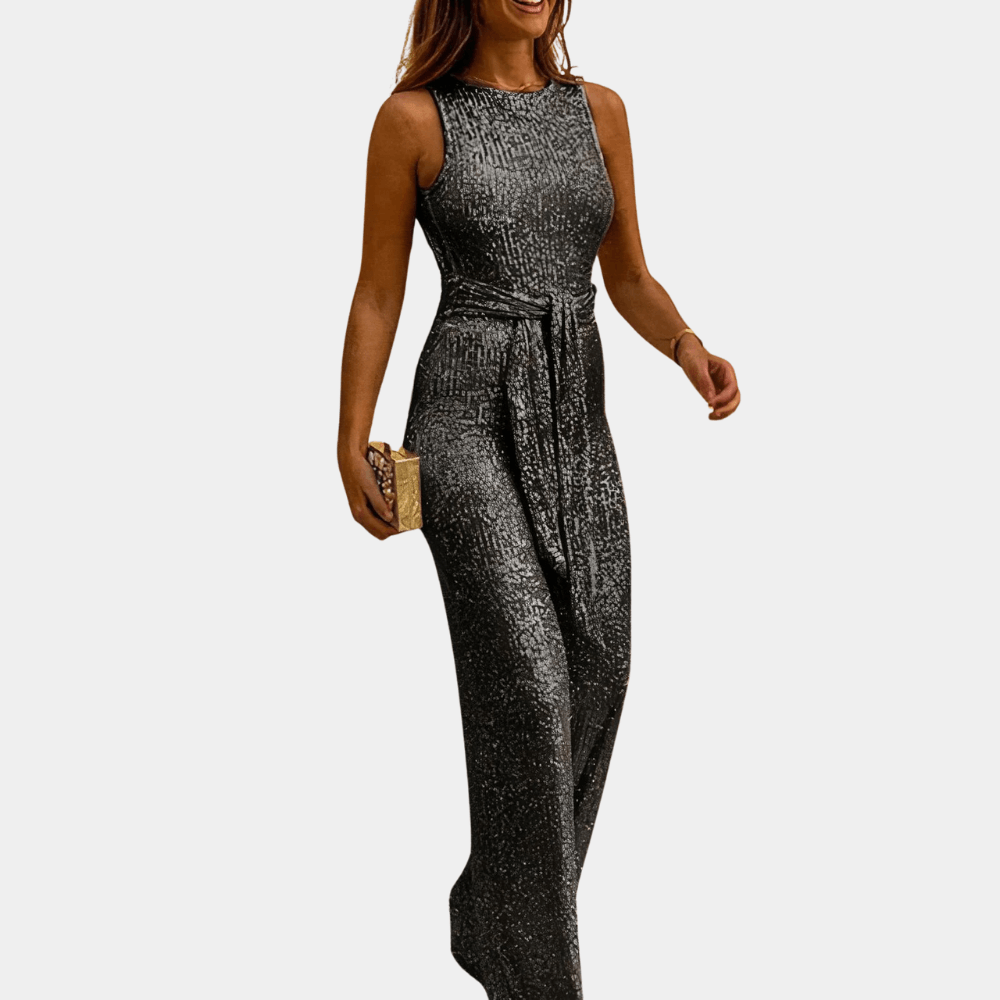 Damen Jumpsuit Schwarz Festlich Elegant Polyester für Hochzeiten-2