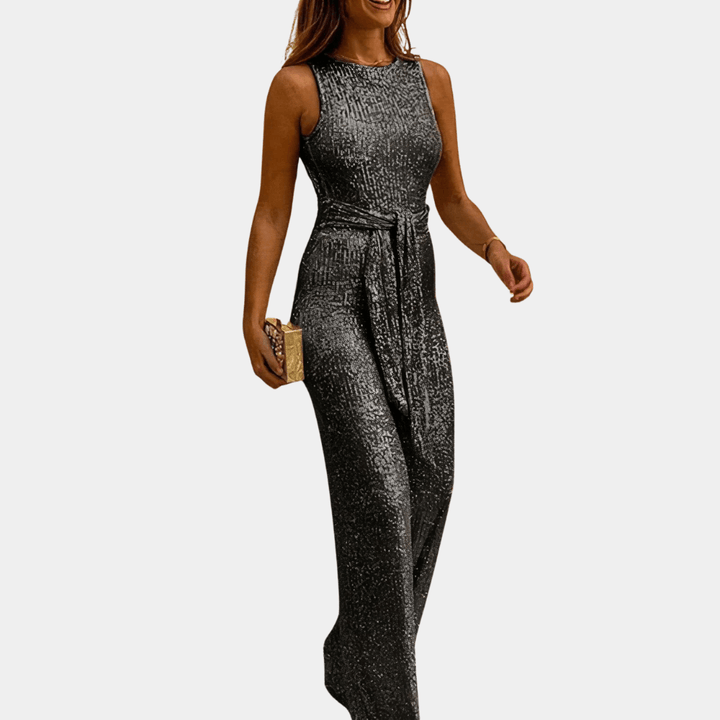 Damen Jumpsuit Schwarz Festlich Elegant Polyester für Hochzeiten-2