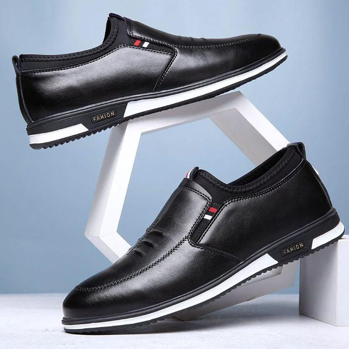 Mokassins Herren Schwarz Leder Elegant für Formelle Anlässe und Alltag-5