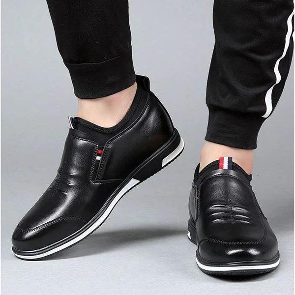 Mokassins Herren Schwarz Leder Elegant für Formelle Anlässe und Alltag-4