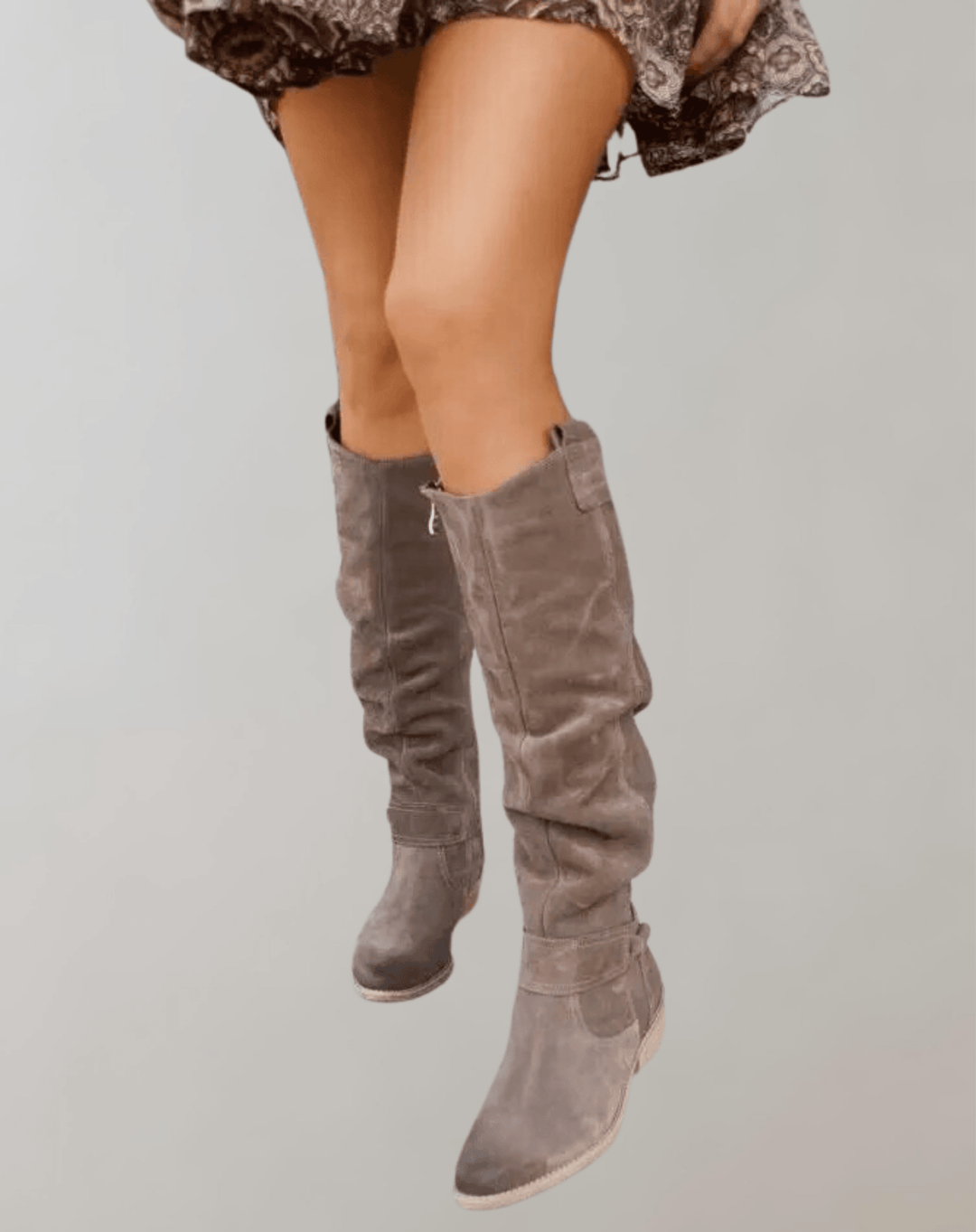 Overknee Stiefel Damen Schwarz Wildleder-3
