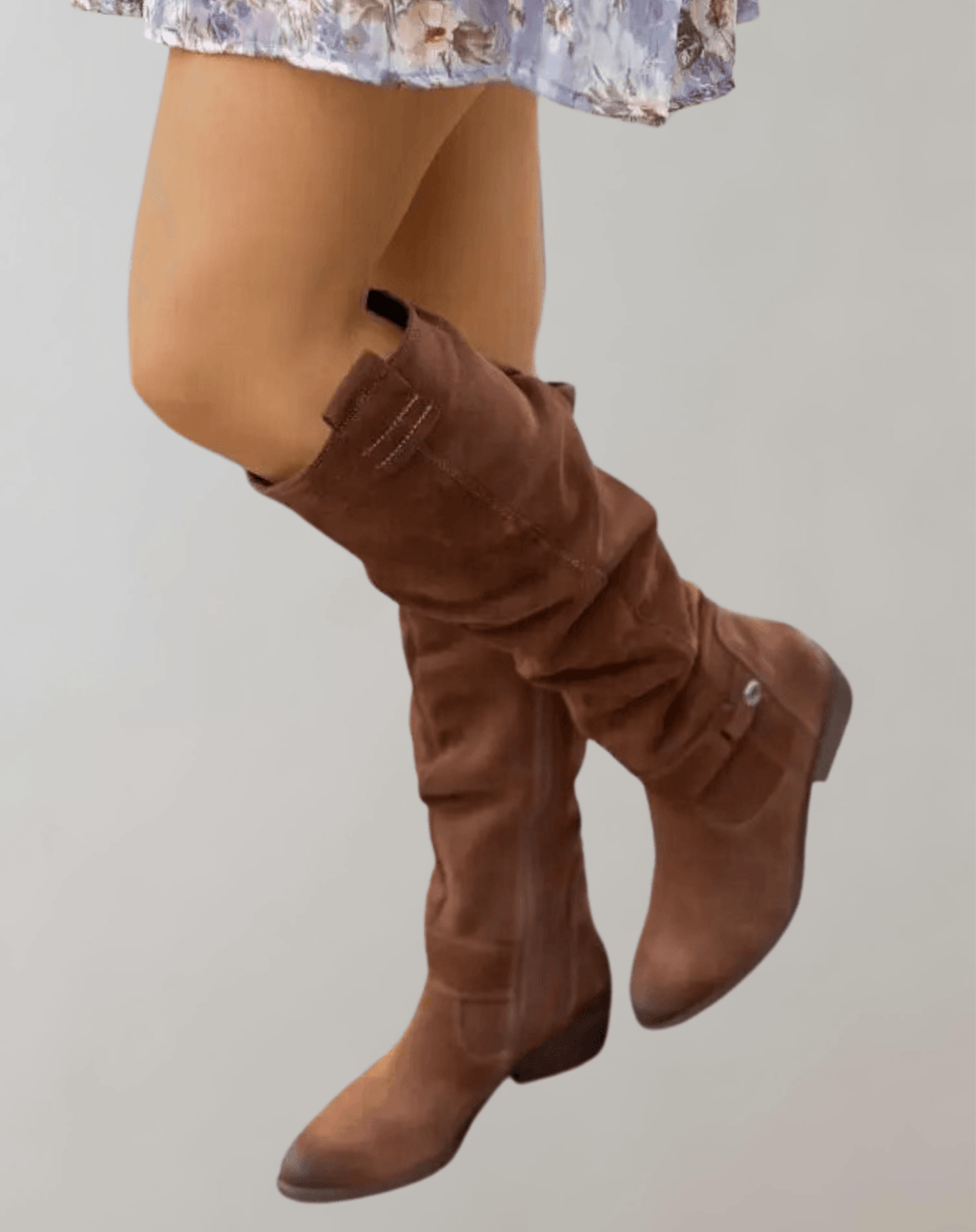 Overknee Stiefel Damen Schwarz Wildleder-5